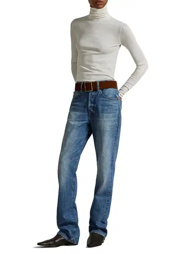 Polo Ralph Lauren Women's Rib-Knit Turtleneck Top - Nevis - Size XS | Thumbnail 2