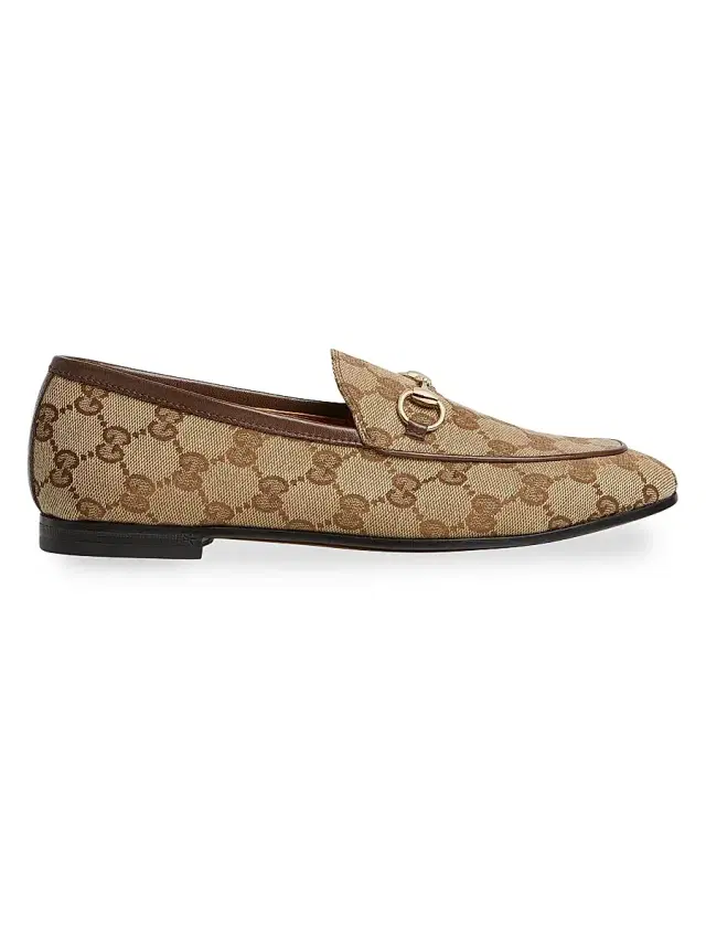 Gucci Women's New Jordaan Logo Loafers - Beige Ebony