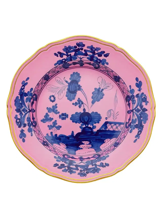 Ginori 1735 Oriente Italiano Gold-Rimmed Plate Collection - Azalea Charger