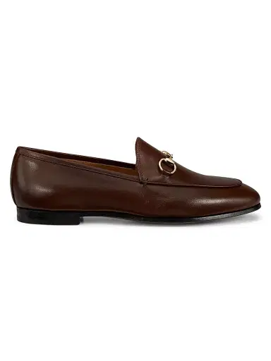 Gucci Women's Jordaan Horsebit Leather Loafers - Sweet Chestnut | Thumbnail 1