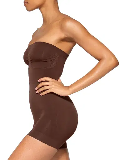 Skims Women's Seamless Sculpt Strapless Shortie Bodysuit | Thumbnail 3