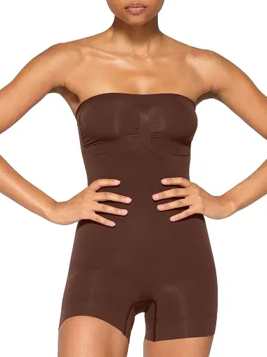 Skims Women's Seamless Sculpt Strapless Shortie Bodysuit | Thumbnail 6