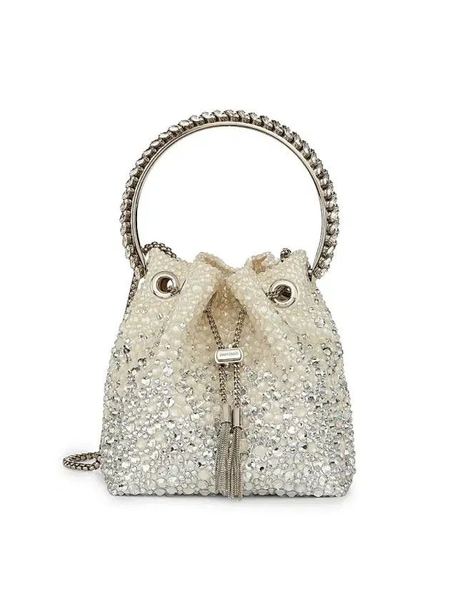 Jimmy Choo Women's Bon Bon Crystal-Embellished Top Handle Bag -  Crystal
