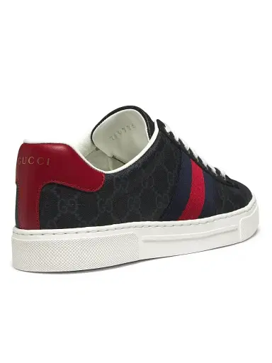 Gucci Men's Ace Web Sneakers - Black Red | Thumbnail 3 Gucci Men's Ace Web Sneakers - Black Red | Thumbnail 3