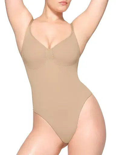 Skims Women's Seamless Sculpt Thong Bodysuit | Thumbnail 2 Skims Women's Seamless Sculpt Thong Bodysuit | Thumbnail 2
