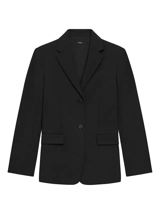 Theory Women's Slim-Fit Wool Blazer - Black