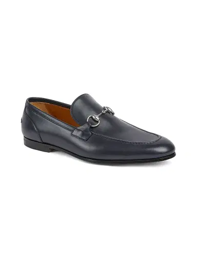 Gucci Men's Jordaan Horsebit Leather Loafers - Midnight Blue - Size 15 | Thumbnail 2