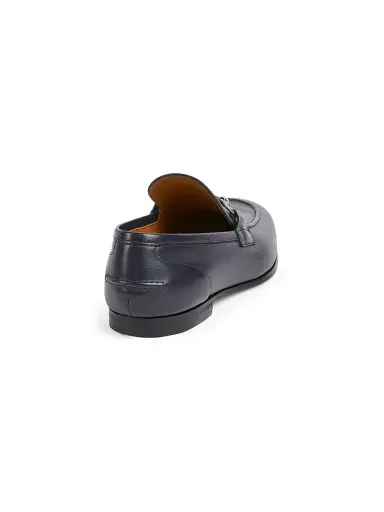 Gucci Men's Jordaan Horsebit Leather Loafers - Midnight Blue - Size 15 | Thumbnail 3