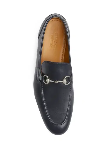 Gucci Men's Jordaan Horsebit Leather Loafers - Midnight Blue - Size 15 | Thumbnail 4