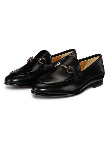 Gucci Women's Jordaan Horsebit Leather Loafers - Black - Size 5.5 | Thumbnail 2