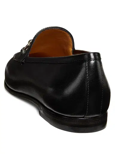 Gucci Women's Jordaan Horsebit Leather Loafers - Black - Size 5.5 | Thumbnail 3