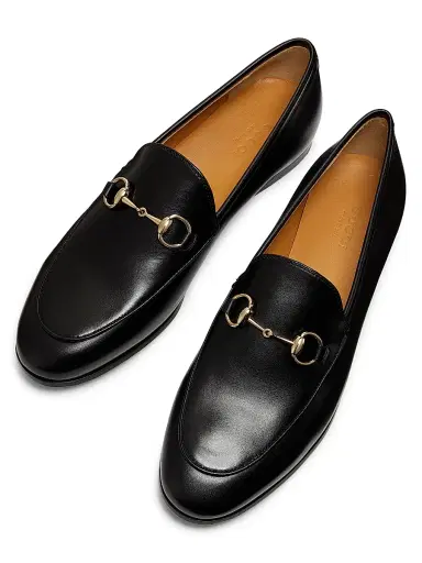 Gucci Women's Jordaan Horsebit Leather Loafers - Black - Size 5.5 | Thumbnail 4