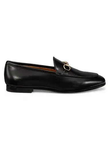 Gucci Women's Jordaan Horsebit Leather Loafers - Black - Size 5.5 | Thumbnail 1