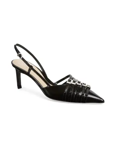 Gucci Women's Seraphine 75MM Leather Slingback Pumps - Nero - Size 5 | Thumbnail 2 Gucci Women's Seraphine 75MM Leather Slingback Pumps - Nero - Size 5 | Thumbnail 2