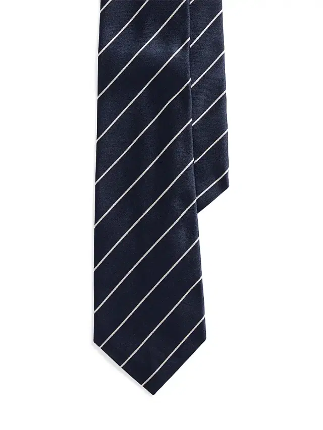 Ralph Lauren Purple Label Men's Striped Silk Tie - Dark Navy