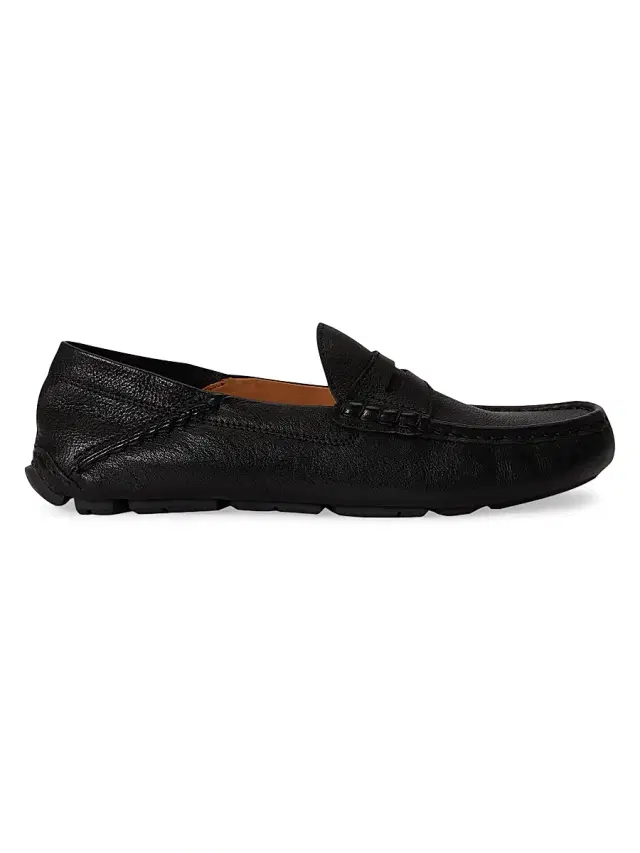 Men's Anders Leather Driving Loafers - Black