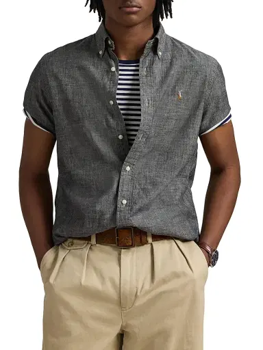 Polo Ralph Lauren Men's Classic-Fit Chambray Shirt - Light Grey | Thumbnail 3