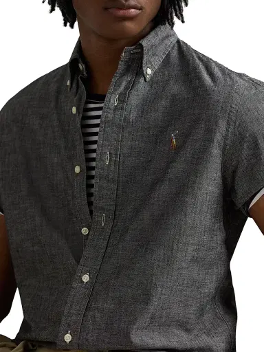 Polo Ralph Lauren Men's Classic-Fit Chambray Shirt - Light Grey | Thumbnail 5