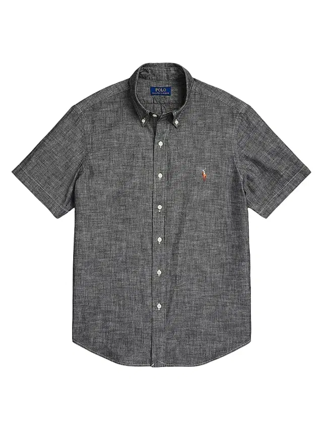 Men's Classic-Fit Chambray Shirt - Light Grey