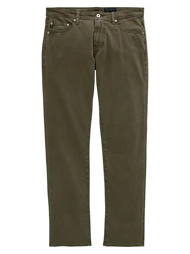 AG Jeans Men's Everett Twill Slim-Straight Pants - Sulfur Fern Springs