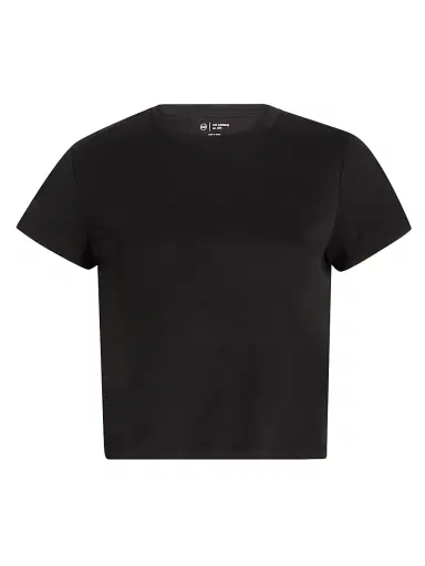 AG Jeans Women's Sadie Crewneck T-Shirt - Super Black - Size XS | Thumbnail 1