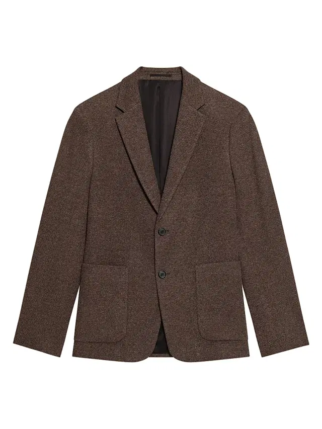 Theory Men's Clinton Knit Twill Blazer - Brown Multi