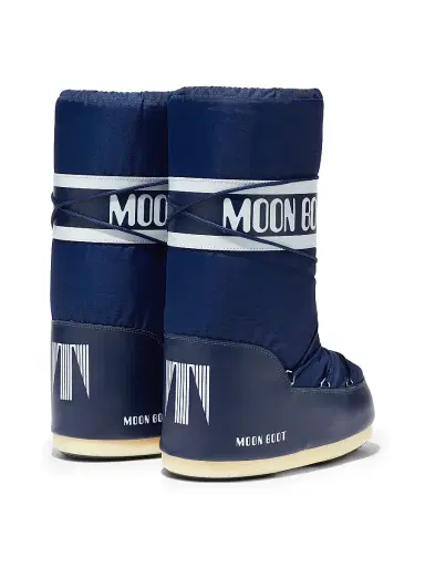 Moon Boot Little Kid's Icon Padded Nylon Boots - Blue - Size 10.5 (Child) | Thumbnail 2