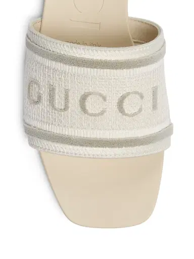 Gucci Women's Luna Logo Cotton Canvas Sandals | Thumbnail 5 Gucci Women's Luna Logo Cotton Canvas Sandals | Thumbnail 5