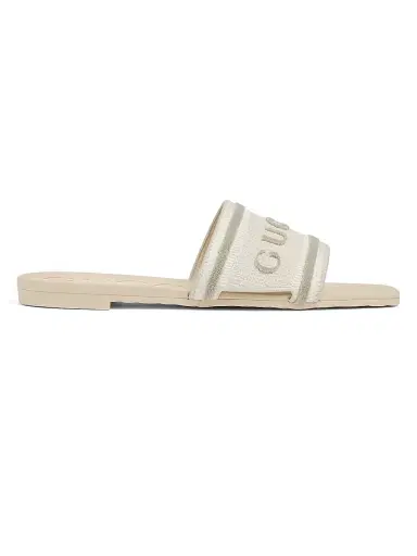 Gucci Women's Luna Logo Cotton Canvas Sandals | Thumbnail 1 Gucci Women's Luna Logo Cotton Canvas Sandals | Thumbnail 1
