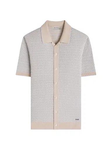 Bugatchi Men's Honeycomb-Knit Cotton Short-Sleeve Sweater | Thumbnail 1 Bugatchi Men's Honeycomb-Knit Cotton Short-Sleeve Sweater | Thumbnail 1