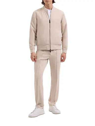 Bugatchi Men's Soft Touch Bomber Jacket - Almond - Size XXL | Thumbnail 2 Bugatchi Men's Soft Touch Bomber Jacket - Almond - Size XXL | Thumbnail 2