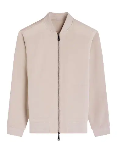 Bugatchi Men's Soft Touch Bomber Jacket - Almond - Size XXL | Thumbnail 1 Bugatchi Men's Soft Touch Bomber Jacket - Almond - Size XXL | Thumbnail 1