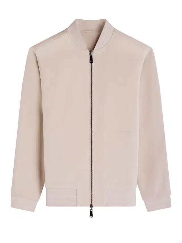 Bugatchi Men's Soft Touch Bomber Jacket - Almond