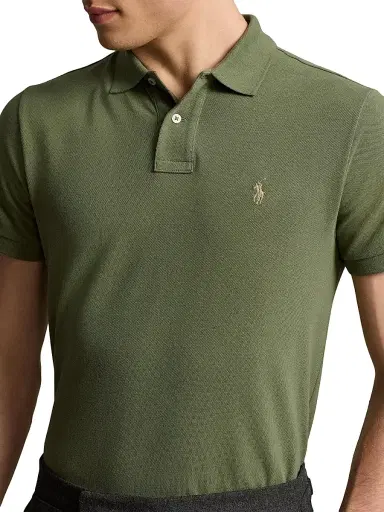 Polo Ralph Lauren Men's Basic Custom Slim-Fit Mesh Polo Shirt - Garden Trail - Size XXL | Thumbnail 5