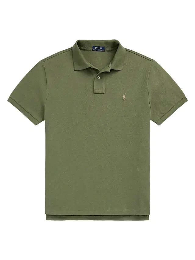 Polo Ralph Lauren Men's Basic Custom Slim-Fit Mesh Polo Shirt - Garden Trail