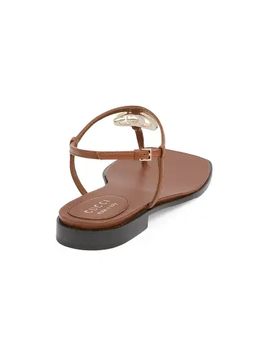 Gucci Women's New Marmont Leather T-Strap Sandals - Light Brown - Size 7 | Thumbnail 3 Gucci Women's New Marmont Leather T-Strap Sandals - Light Brown - Size 7 | Thumbnail 3
