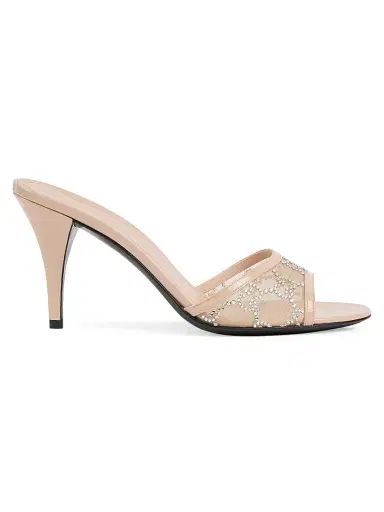 Gucci Women's Erin 85MM GG Crystal Mesh Sandals | Thumbnail 1 Gucci Women's Erin 85MM GG Crystal Mesh Sandals | Thumbnail 1