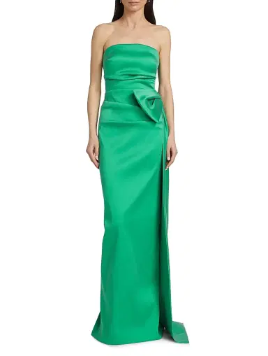 Teri Jon by Rickie Freeman Women's Strapless Bow Gown | Thumbnail 3 Teri Jon by Rickie Freeman Women's Strapless Bow Gown | Thumbnail 3