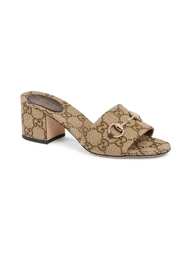 Gucci Women's Siaga MM GG Canvas Sandals - Camel Ebony | Thumbnail 2