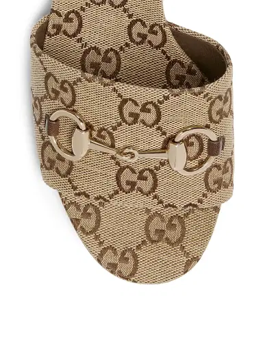 Gucci Women's Siaga MM GG Canvas Sandals - Camel Ebony | Thumbnail 5