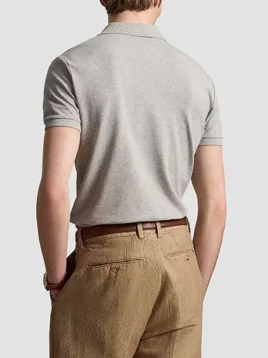 Polo Ralph Lauren Men's Stretch-Cotton Blend Custom Slim-Fit Polo Shirt - Andover Heather - Size XXL | Thumbnail 3 Polo Ralph Lauren Men's Stretch-Cotton Blend Custom Slim-Fit Polo Shirt - Andover Heather - Size XXL | Thumbnail 3