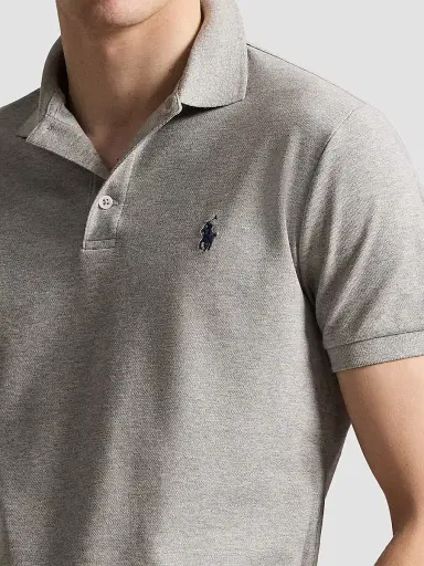 Polo Ralph Lauren Men's Stretch-Cotton Blend Custom Slim-Fit Polo Shirt - Andover Heather - Size XXL | Thumbnail 5 Polo Ralph Lauren Men's Stretch-Cotton Blend Custom Slim-Fit Polo Shirt - Andover Heather - Size XXL | Thumbnail 5