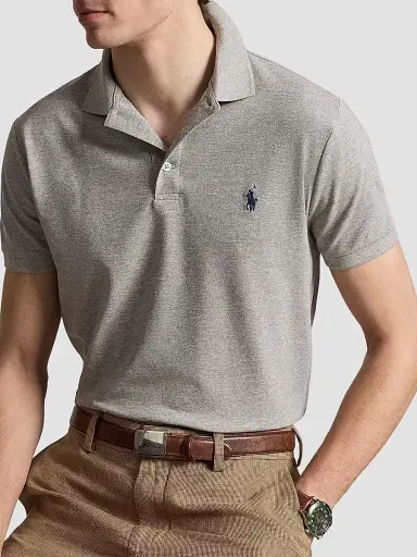 Polo Ralph Lauren Men's Stretch-Cotton Blend Custom Slim-Fit Polo Shirt - Andover Heather - Size XXL | Thumbnail 6 Polo Ralph Lauren Men's Stretch-Cotton Blend Custom Slim-Fit Polo Shirt - Andover Heather - Size XXL | Thumbnail 6