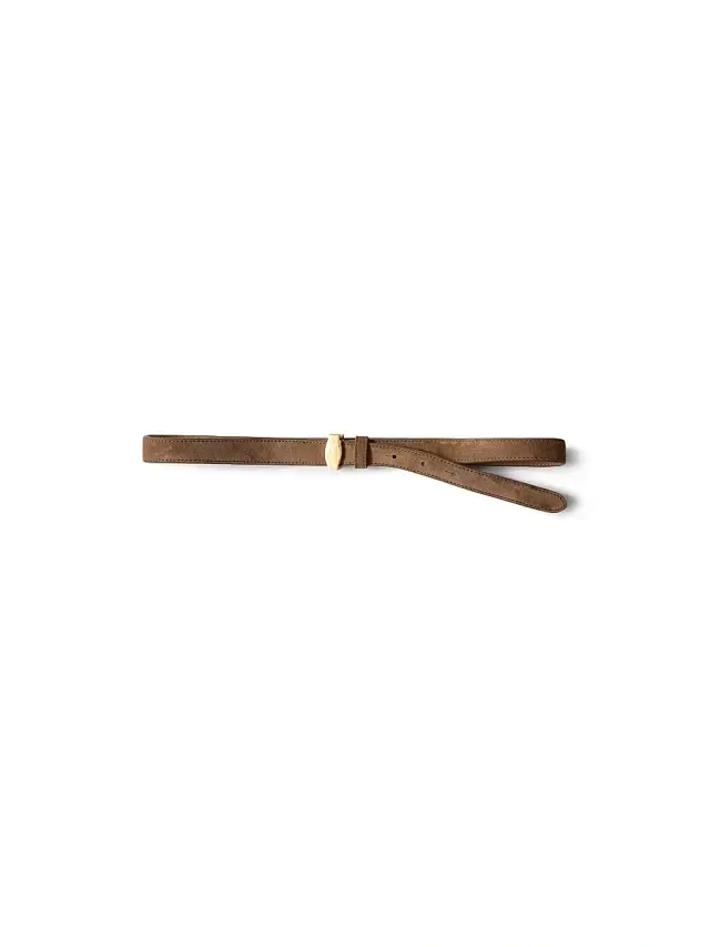 Veronica Beard Women's Dash Suede Belt - Bark