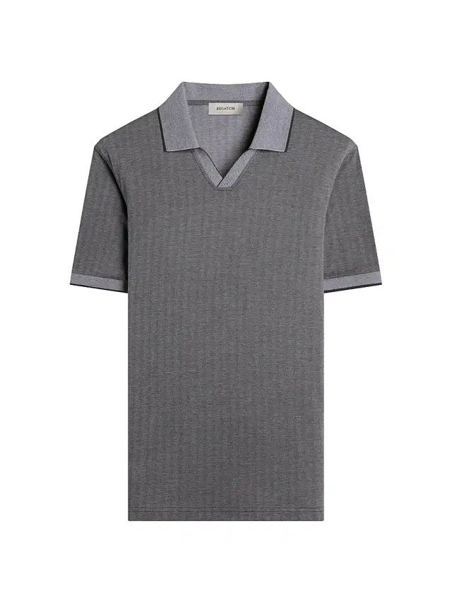 Men's Johnny Collar Polo Shirt - Black