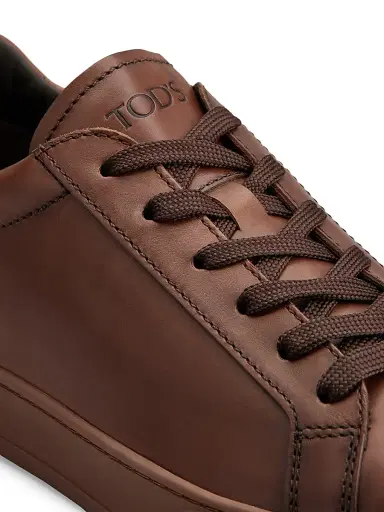 Tod's Men's Leather Low-Top Sneakers - Dark Brown | Thumbnail 5 Tod's Men's Leather Low-Top Sneakers - Dark Brown | Thumbnail 5