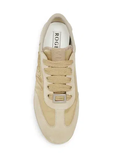 Roger Vivier Women's Viv Suede Mesh Low-Top Sneakers | Thumbnail 4 Roger Vivier Women's Viv Suede Mesh Low-Top Sneakers | Thumbnail 4