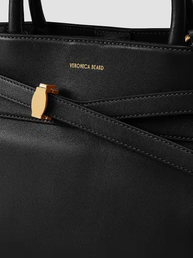 Veronica Beard Women's Dash  Leather Top Handle Bag - Black | Thumbnail 4