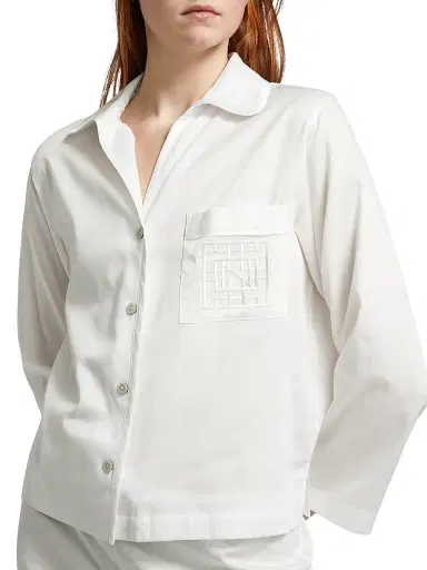 Natori Women's Essentials Embroidered Cotton Sateen Pajamas | Thumbnail 6 Natori Women's Essentials Embroidered Cotton Sateen Pajamas | Thumbnail 6