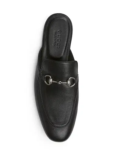 Gucci Men's Kings Flex Leather Mules - Black - Size 14 | Thumbnail 4